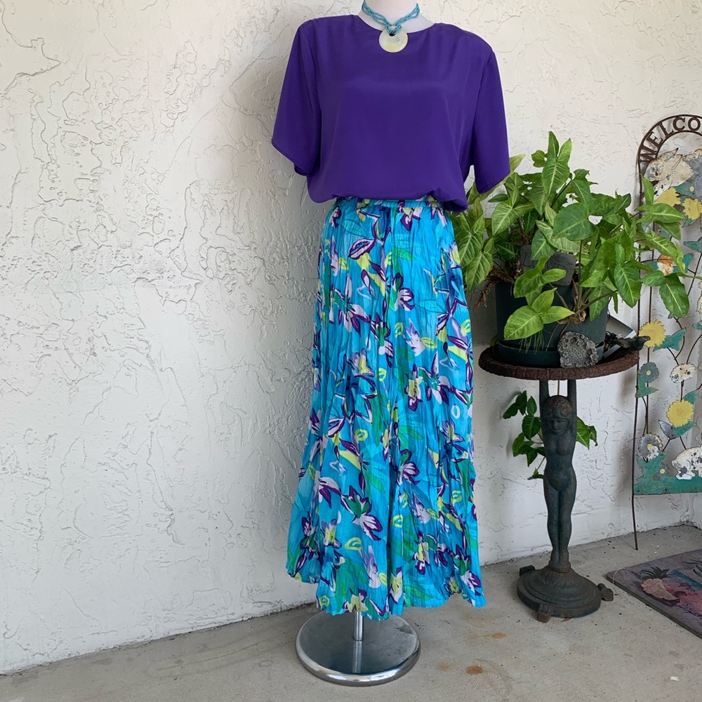VINTAGE Purple JONATHAN LOGAN Petite Silky Blouse